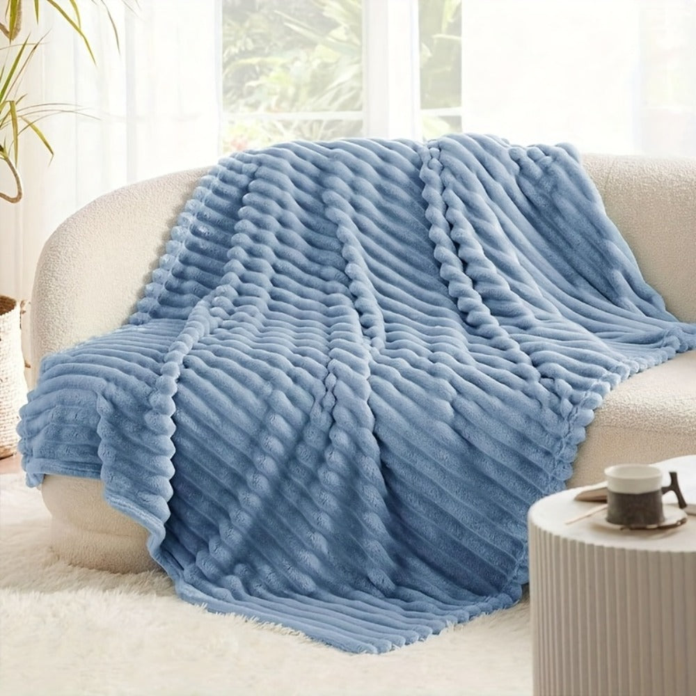 Reversible Faux Rabbit Hair Blanket – Thickened Soft Thermal Throw for Bed, Nap, Office & Camping, All Season, 4 Colors, 5 Sizes - product image 15