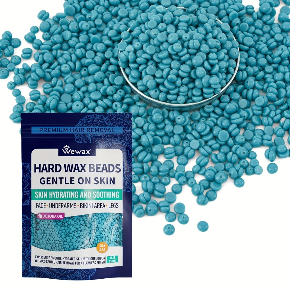 Hard Wax Beads 450g Brazilian Strong Adhesion No-Strip – Precision At-Home Waxing for Bikini Legs Underarms Arms Body Face, Hair Removal Wax Kit for Women, Dark Blue & Light Blue - product image 4