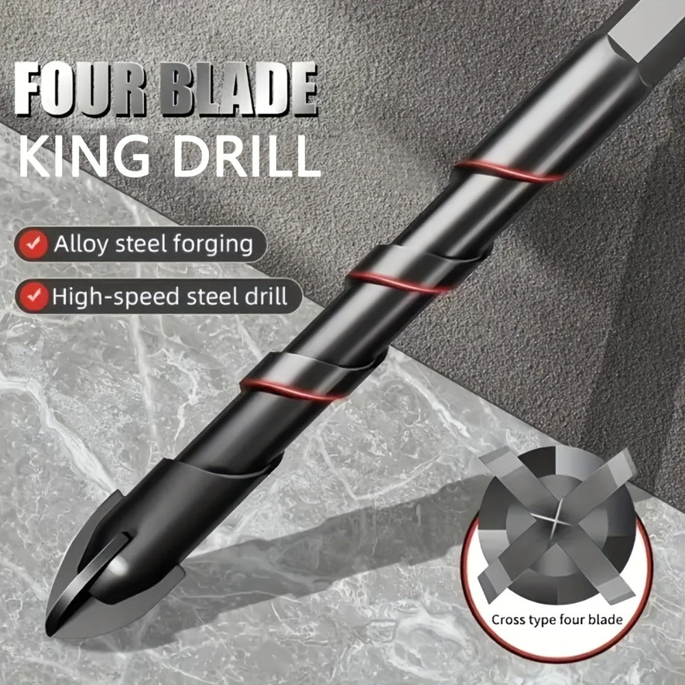 Masonry Drill Bits Set 10pcs – Tungsten Carbide Tip Drill Bits for Tile, Brick, Glass, Ceramic, Concrete, Plastic & Wood | Multi-Material Heavy-Duty Drill Bit Kit for Home Improvem - product image 4
