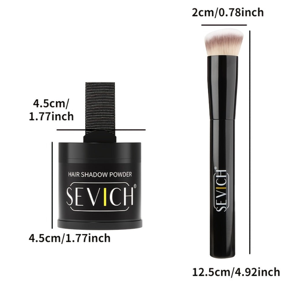 Hair Root & Hairline Concealer Powder Kit with Brush — Waterproof Instant Coverage for Thinning Hair, Receding Hairline & Bald Spots | 5 Shades | Black & Brown Tones | Women & Men - product image 6