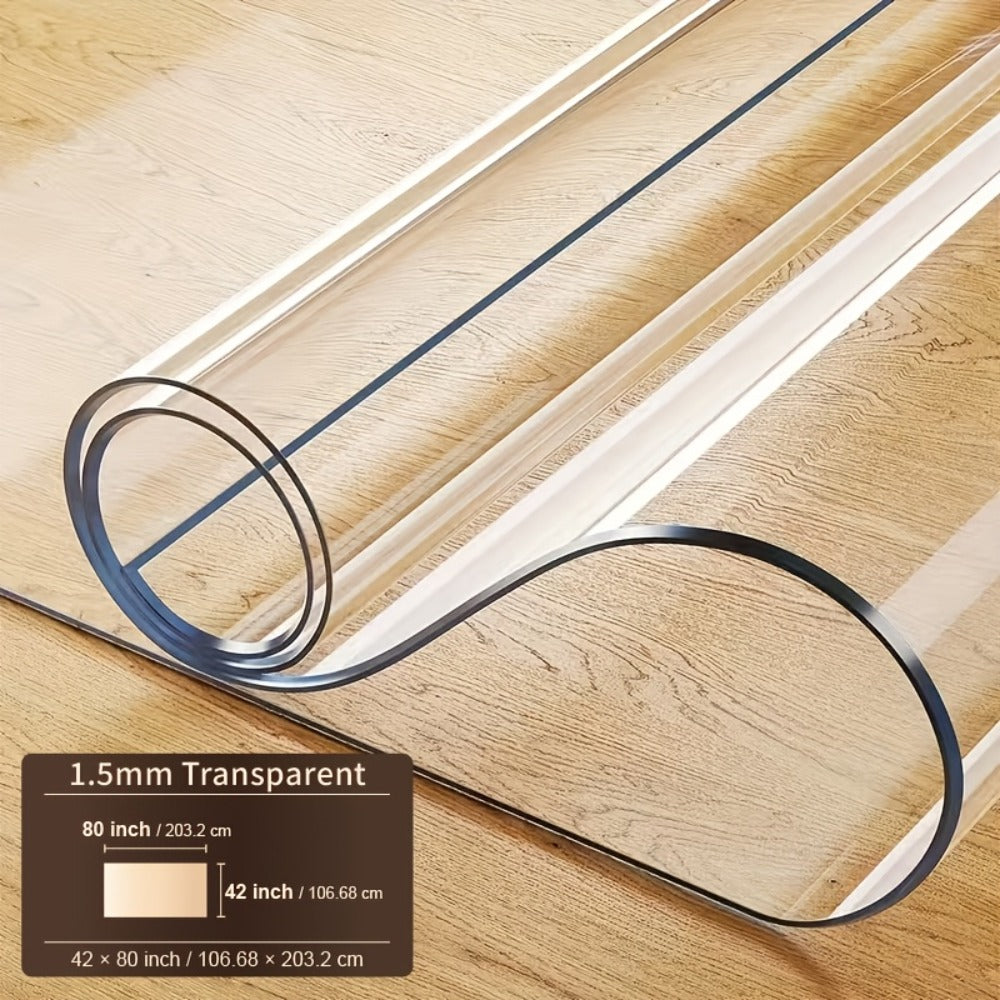 Clear PVC Tablecloth Table Protector 1.5mm Thick Transparent Table Cover Heat Resistant Scratch Resistant Waterproof Desk Mat for Dining Table Home Office Restaurant Coffee Table M - product image 20