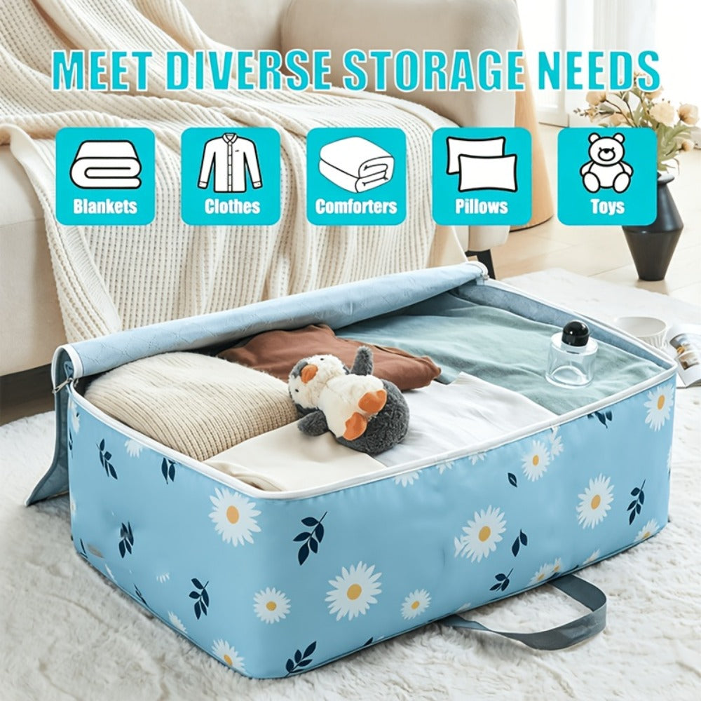 Under Bed Storage Bags 6pcs 140L - Large Capacity Foldable Organizer Bags for Clothes Blankets Bedding, Space Saving Underbed Storage - product image 2
