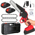 Cordless Mini Chainsaw 6 Inch with 2 Batteries & Charger | Auto Chain Tensioning Auto Lubrication Handheld Electric Saw | Branch Yard Home Garden Cutting Father's Day Gift - product image 7