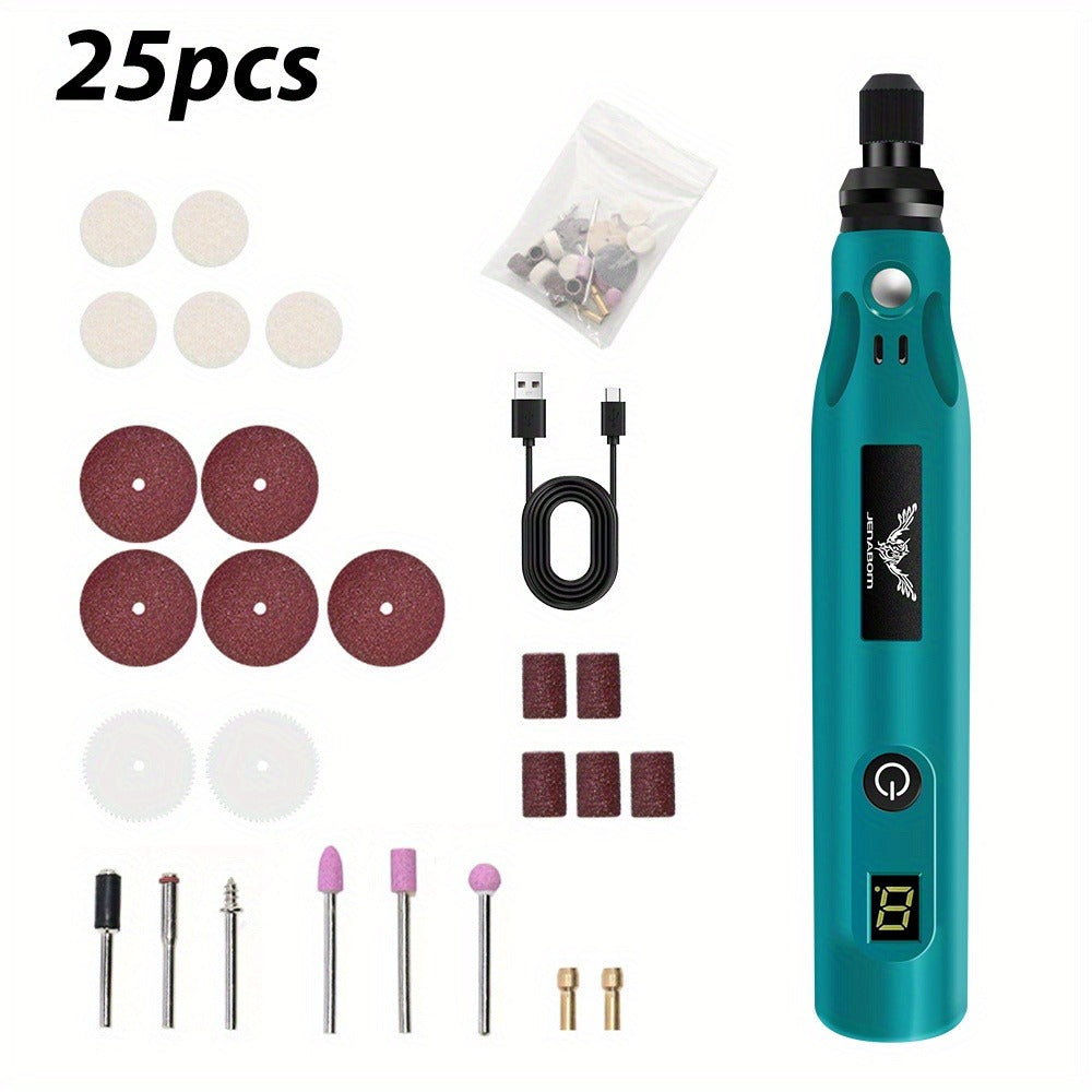 Electric Engraving Pen Kit 25/39PCS - Rechargeable Rotary Tool Set with Adjustable Speed for Engraving, Sanding, Polishing, Drilling & Etching - Portable Multifunctional Power Tool - product image 3