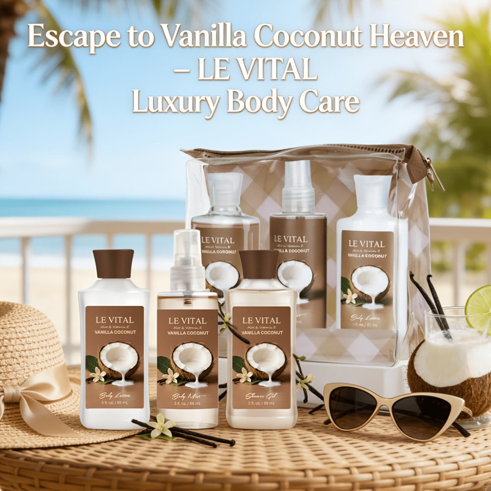Bath Body Care Gift Set Shower Gel Body Lotion Body Mist Aloe Vera Vitamin E Glycerin Deep Moisturizing Fragrance Set for Women Cherry Blossom Lavender Vanilla Coconut All Skin Typ - product image 15