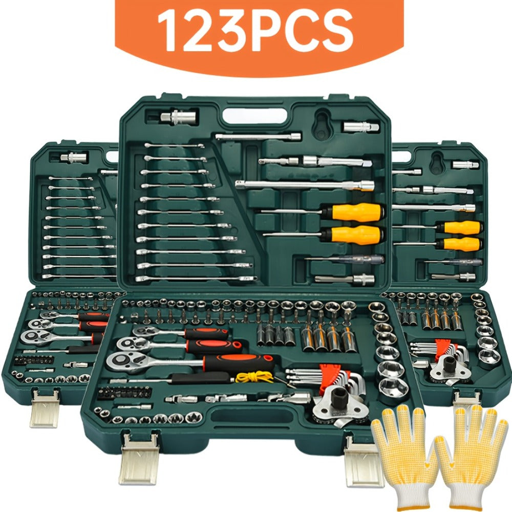 Ratchet Socket Wrench Set with Handle – 50/53/96/123/218/999PCS | 3/8" Drive CR-V Steel | Metric & Imperial Sizes | Car Maintenance, Boat & Home Repair Tool Kit for Mechanics - product image 11