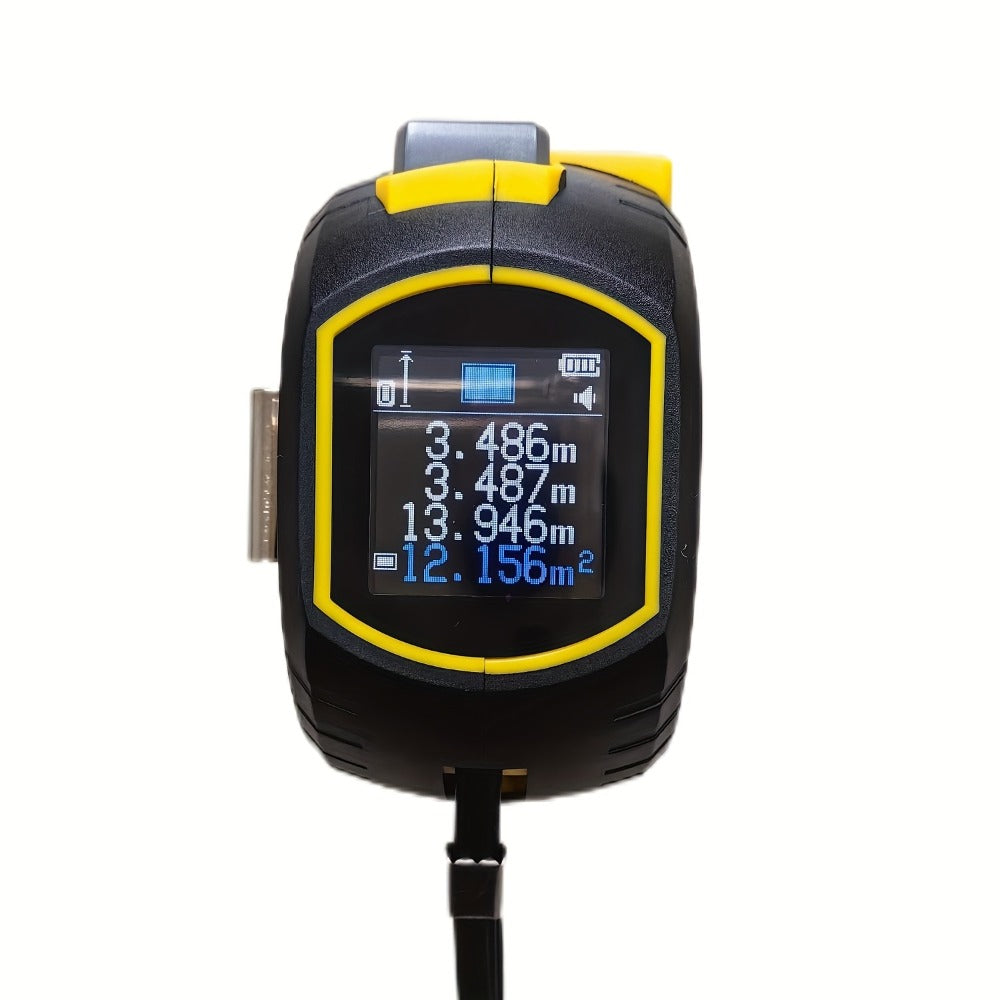 3-in-1 Laser Tape Measure Digital Laser Rangefinder Steel Tape Measure Cross Laser Level High Precision Color Screen Voice Broadcast for Construction Home DIY Measurement - product image 3