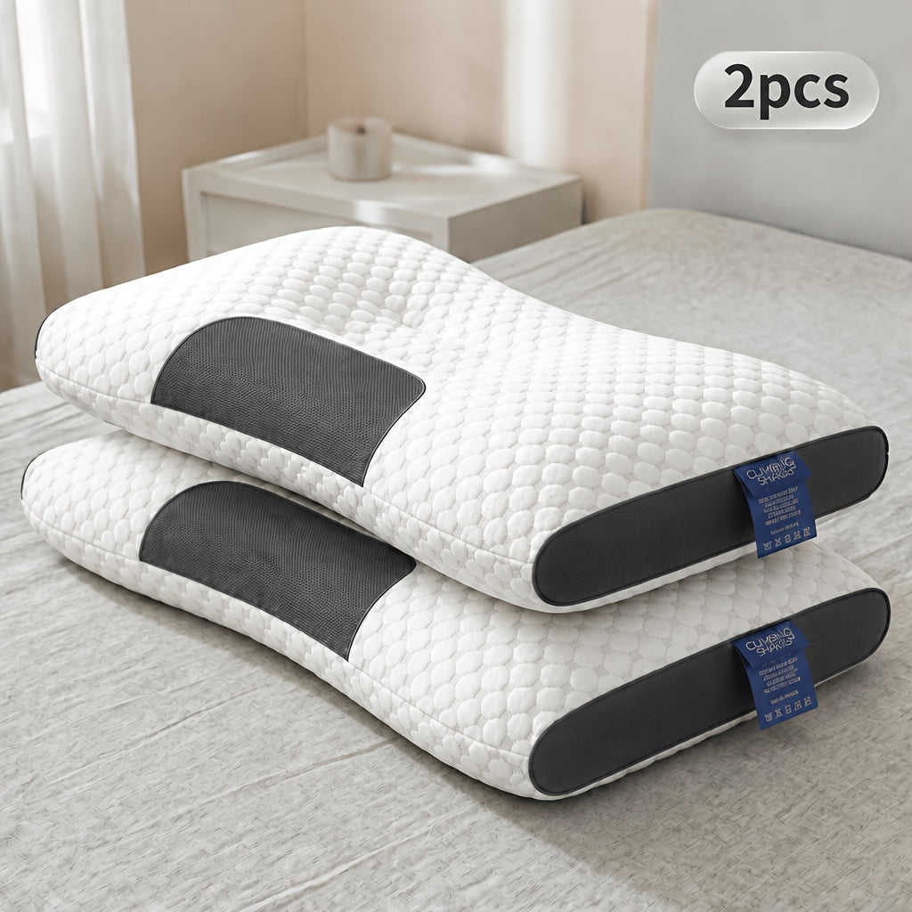 2pcs Neck Pillows, Made of Breathable Fabric That Prevents Sweatiness During Long-term Wear, Features a Removable Zippered Pillowcase - product image 2