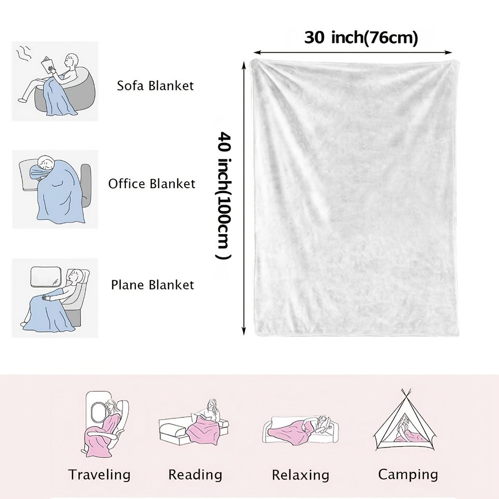 Floral Flannel Blanket – 280gsm Soft Warm Elegant Flower Print Bedspread for Sofa, Bed & Living Room, Machine Washable, 3 Sizes - product image 4