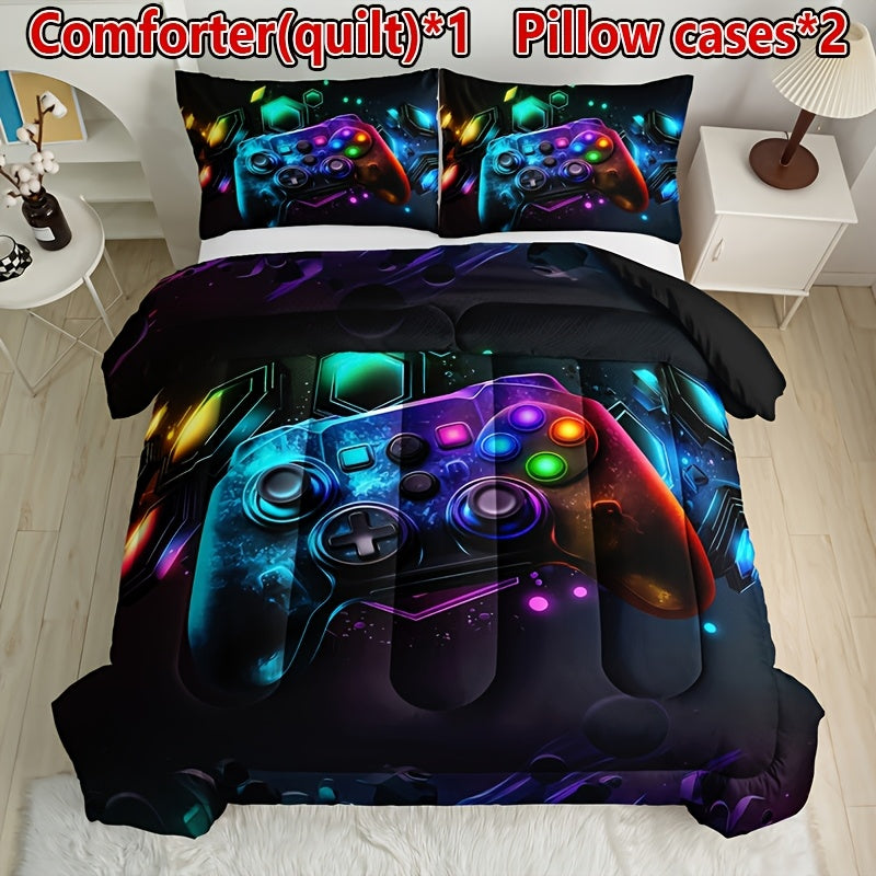 Kids Comforter Set 3 Piece Soft Breathable Quilt with 2 Pillowcases - Digital Print Bedding Set for Bedroom Dorm, Twin Full Queen King, Boys Girls Bed Set - product image 14