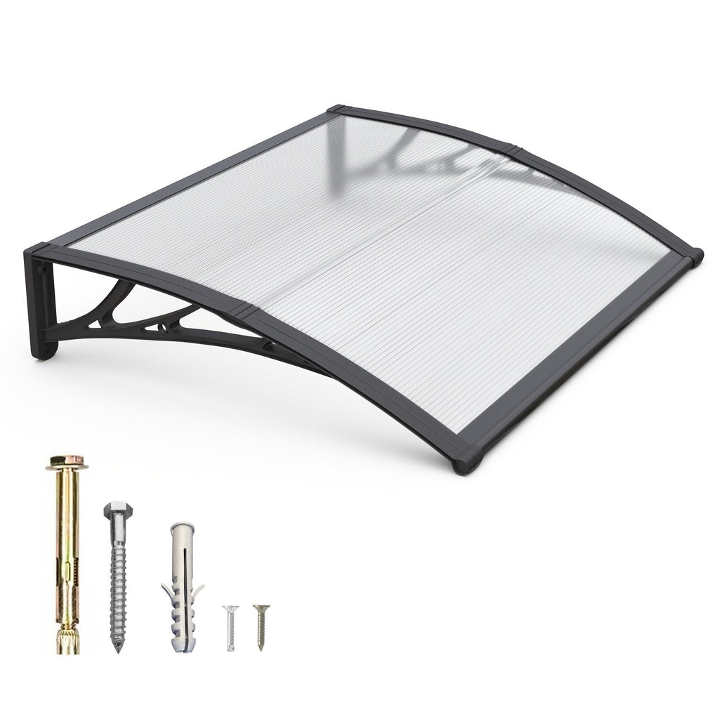 Window Awning Door Canopy Polycarbonate Overhang – UPF 50+ UV & Rain Protection, Leak-Proof Hollow Sheet, Weather-Resistant Outdoor Patio Awning for Doorways, Windows, Storefronts  - product image 32
