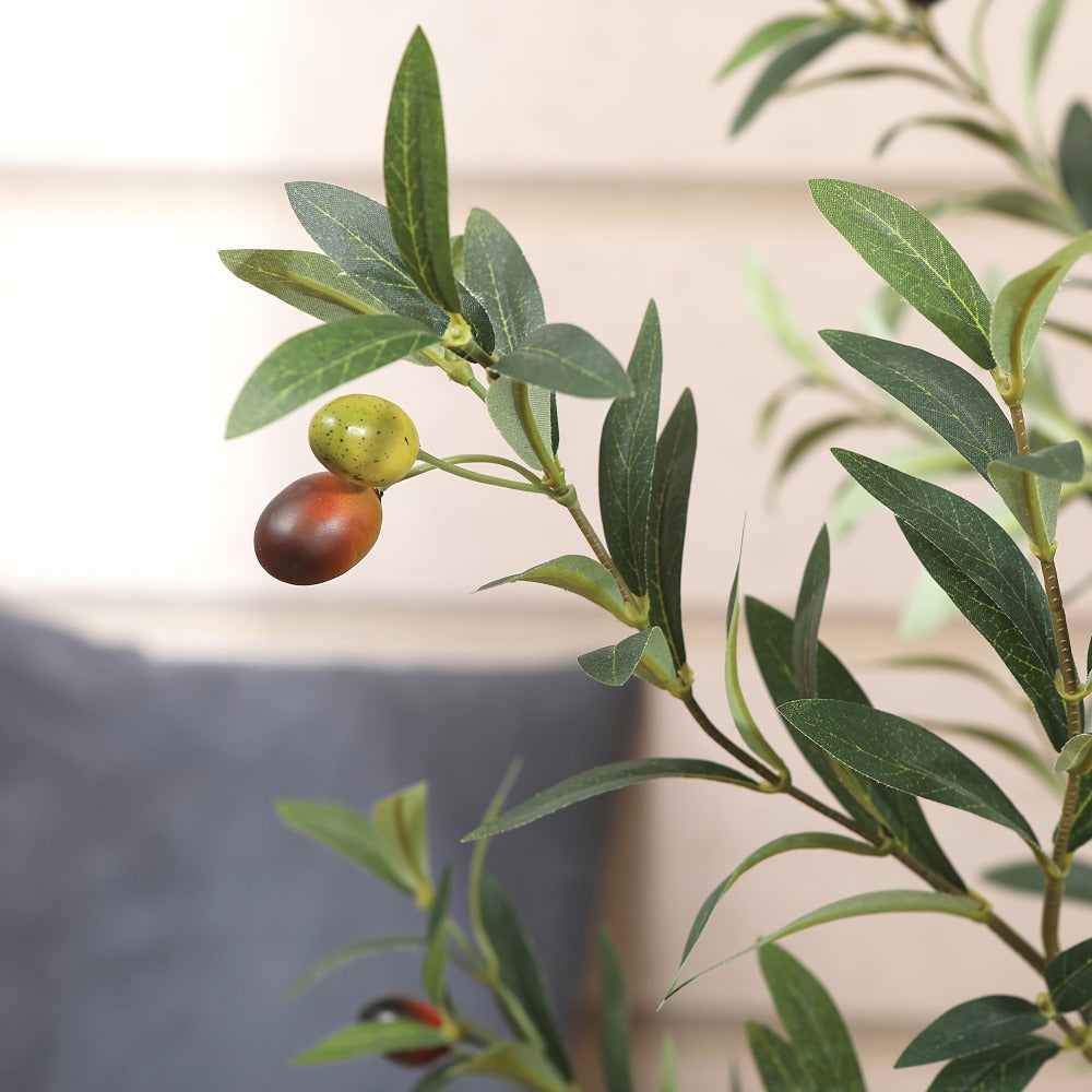Artificial Olive Tree Potted Faux Plant Real Wood Trunk Lifelike Fruits Indoor Outdoor Home Office Decor Fake Silk Tree Multiple Sizes Available 4ft 5ft 6ft 7ft - product image 6
