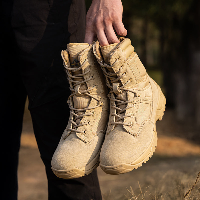 8 Men's Tactical Boot Waterproof Lightweight Comfortable Boots for Work Motorcycle Combat Boots Side Zipper Hiking Outdoor Climbing Activities All Day All - product image 7