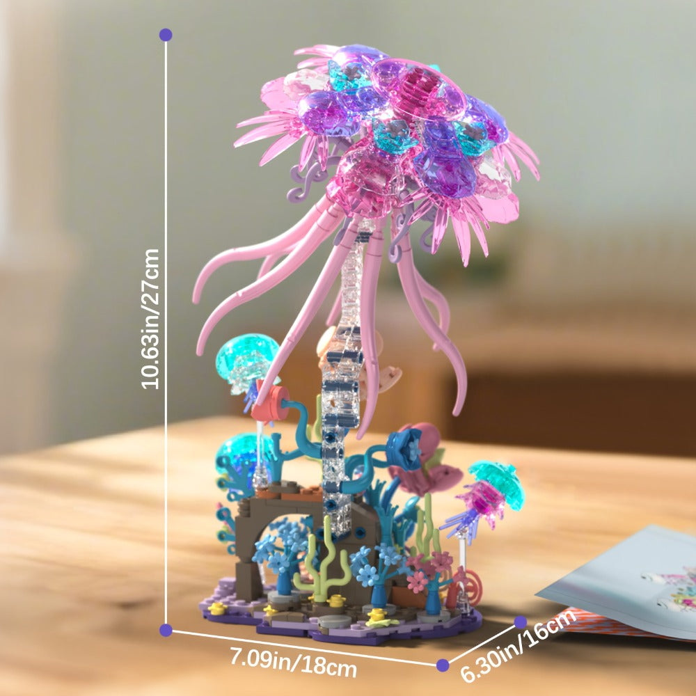 DIY Ocean Brick Assembly Kit for Adults & Teens, Aesthetic Desk Shelf Decor Display, Unique Creative Gift for Valentine's Day Birthday Christmas Halloween - product image 5