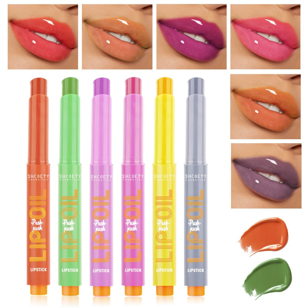 6-Piece Neon Press-On Lip Gloss Set High-Gloss Moisturizing Long-Lasting Bold Lip Makeup — Vibrant Mixed Shades Plumping Glossy Lipstick Bundle Gift Set for Women Girls All Skin To - product image 2