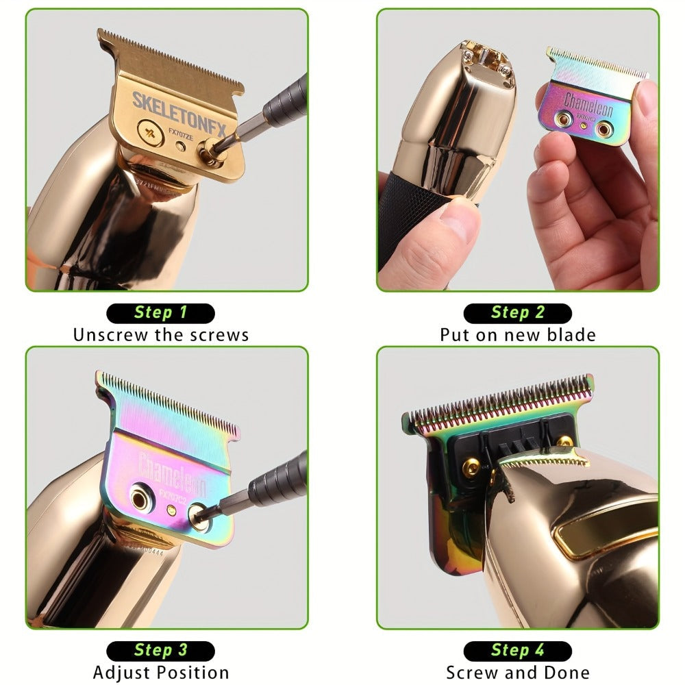 BaBylissPRO Zero-Gapped Replacement Trimmer Blades FX707C — Compatible with FX787 & FX726, Professional Barberology Grade, Ultra-Close Precision Cutting, Easy Snap-In Install for B - product image 5