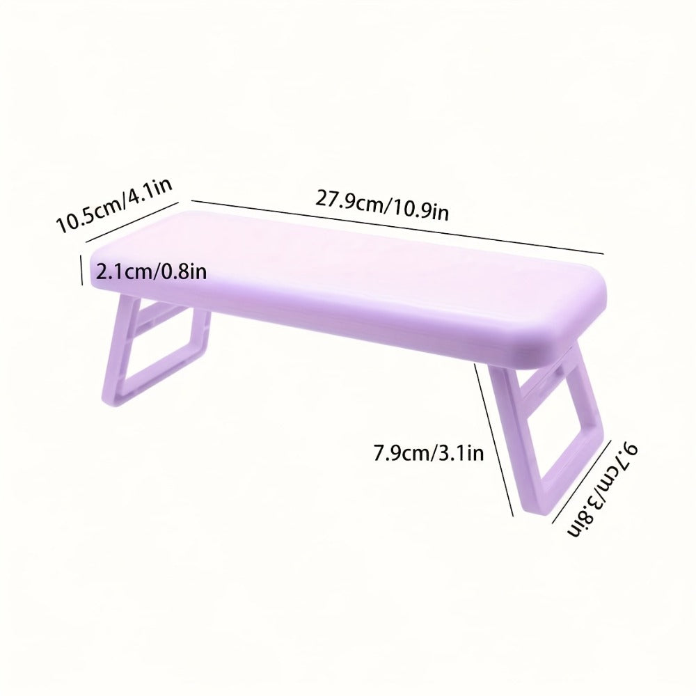 Folding Nail Armrest Hand Rest for Nail Technicians - Cushioned Wrist Support Pillow Bracket, Portable Manicure Table Stand, Professional Salon Nail Station Accessory, Pink White P - product image 6
