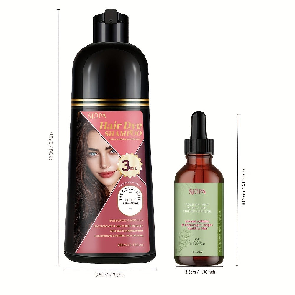 Hair Color Dyeing Shampoo 3-in-1 with Plant Squalane & Glycerin — Colors, Conditions & Cleanses in One Wash | No Developer Needed | 10 Shades | Easy At-Home Hair Coloring for Women - product image 6