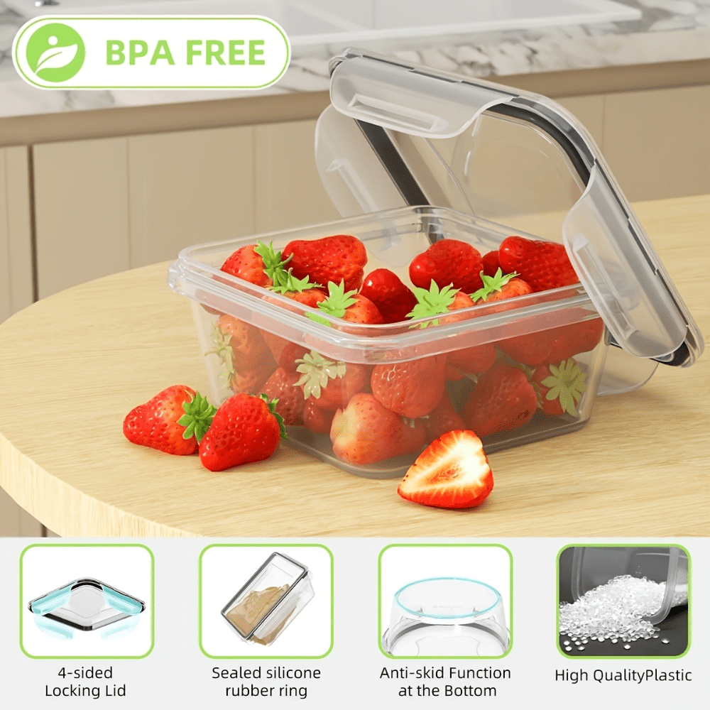 48 pcs Set, Including 6/12/24 Boxes and 6/12/24 Lids Food Storage Box Set, Refrigerator Storage Box Sealed and Leak-Proof, Bpa-Free, Reusable Lunch Box with - product image 9