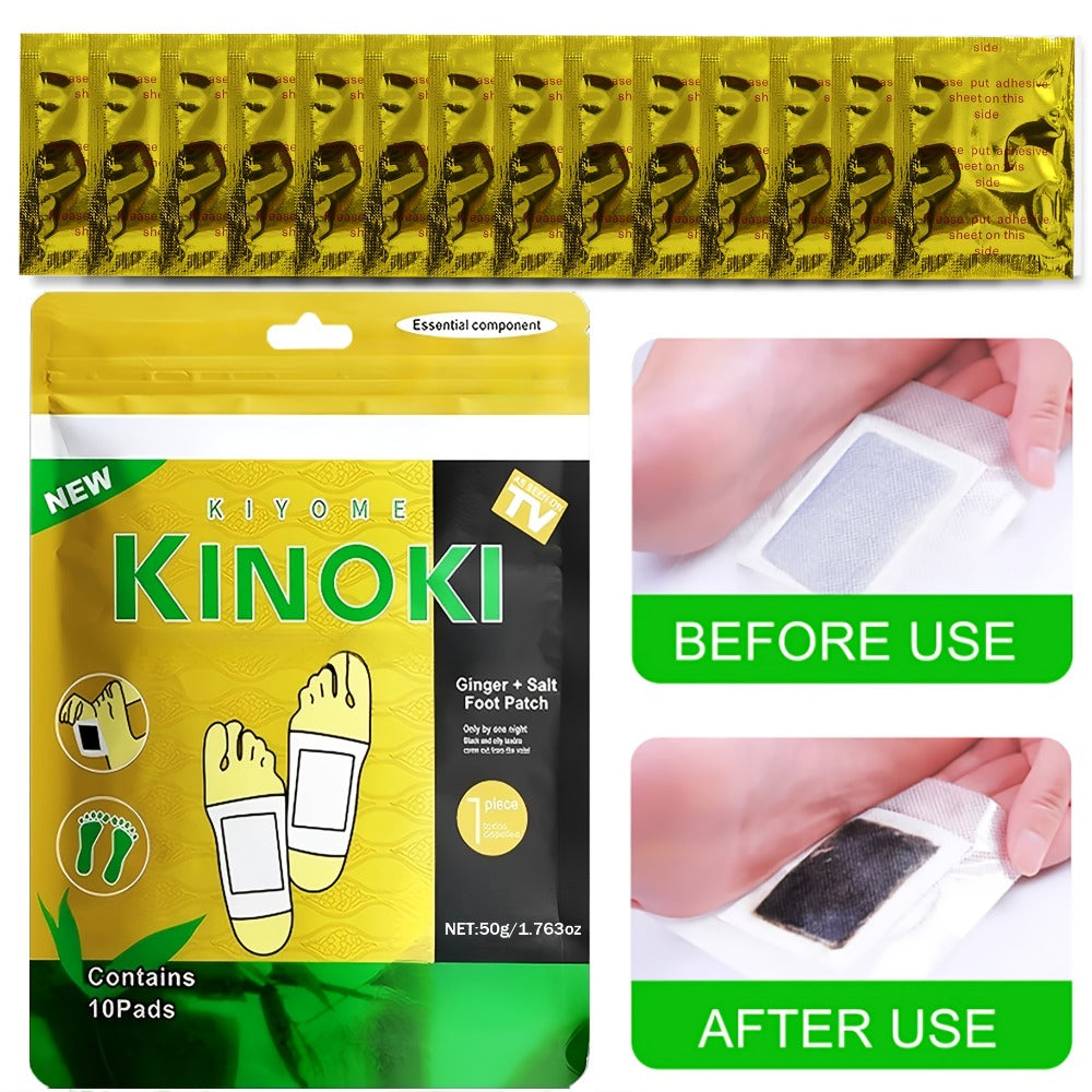 Foot Detox Patches Bamboo Vinegar & Ginger 60 & 160 Pcs - Deep Cleansing Natural Plant Ingredients Alcohol-Free Overnight Moisturizing Foot Pads for Tired Aching Feet - Green Golde - product image 11