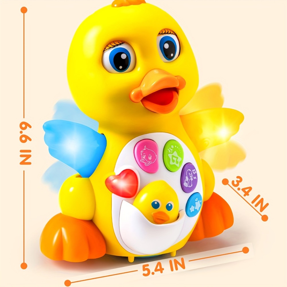 Dancing Walking Musical Duck Baby Toy with Music & Lights | Interactive Light Up Learning Toy for Infants & Toddlers 6 Months+, Sensory Crawling & Walking Toy, Perfect Christmas & Baby Shower Gift