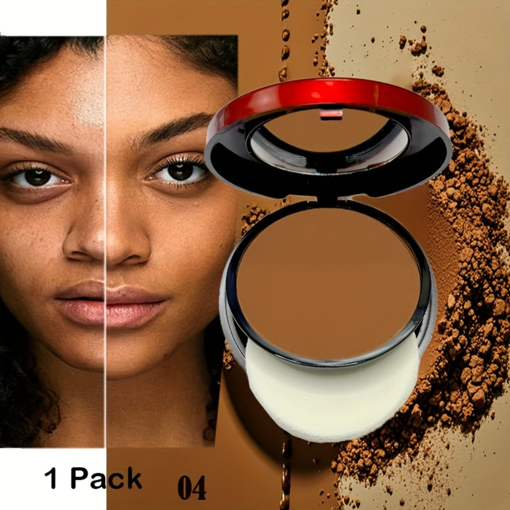 Pressed Powder Foundation Contour Matte Ful1l Coverage Oil Control Waterproof | 6 Shades Light to Dark | Blending Puff Included | 1-Pack & 2-Pack Duo Set Available - product image 20