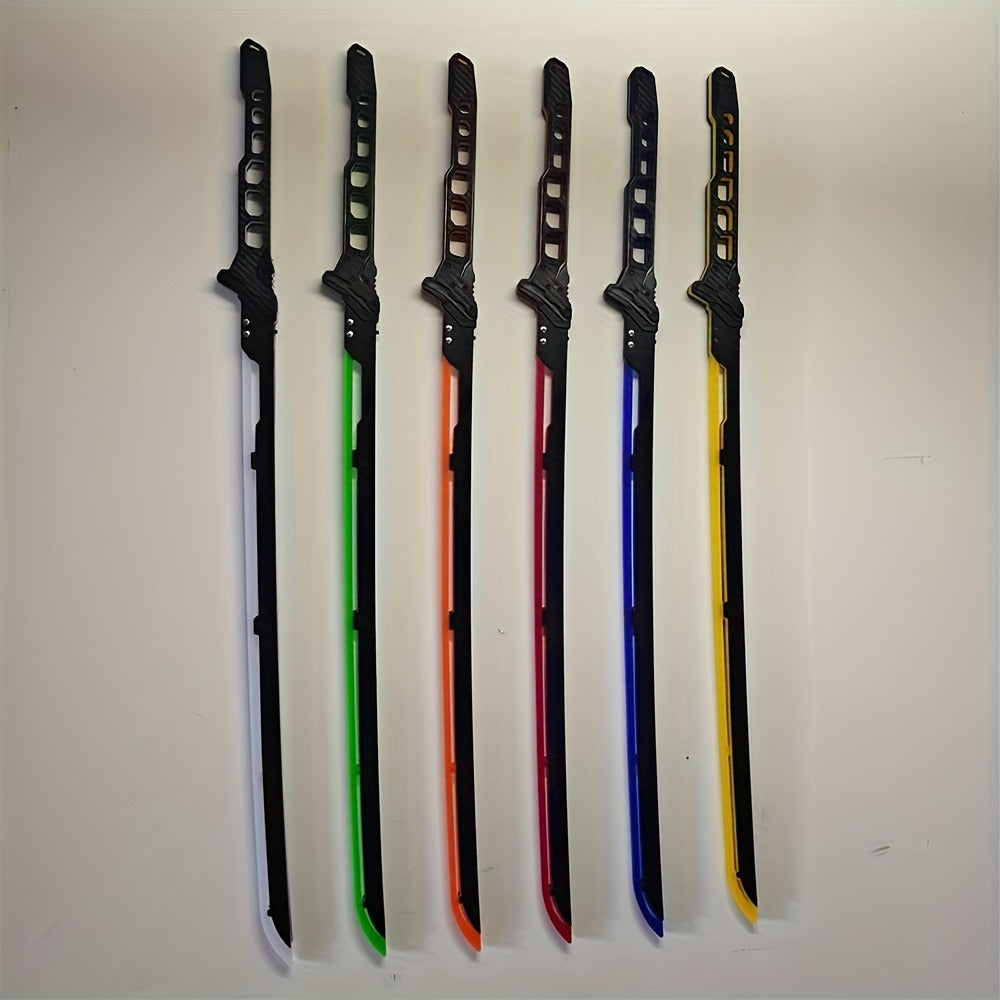 1:1 Scale Sci-Fi Glowing Sword for Cosplay Halloween Masquerade Party Display Collectible Blunt Safe Red Orange Green – LED Cyberpunk Katana Prop 80cm Acrylic - product image 6