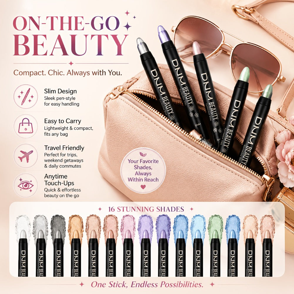 Highly Pigmented Eyeshadow Stick Set 16 Colors Waterproof Matte & Shimmer Eye Makeup Pencil Kit — Blendable Crease-Proof Long-Lasting Eye Crayon for Women Beginners Daily & Glam Lo - product image 5