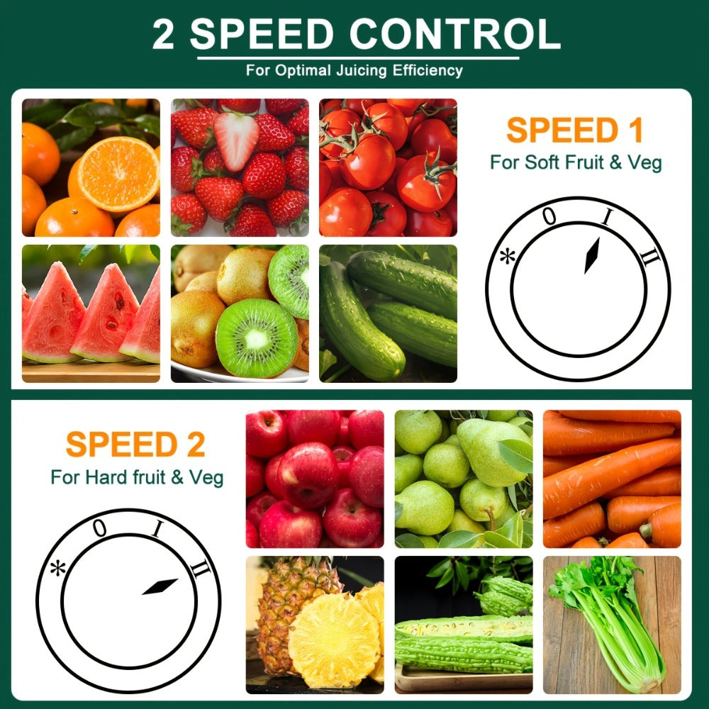 Centrifugal Juicer Machine 500W Wide 3" Feed Chute for Whole Fruits & Vegetables - Dual Speed, High Juice Yield, Stainless Steel, Dishwasher Safe Detachable Parts, Easy Clean Juice - product image 3
