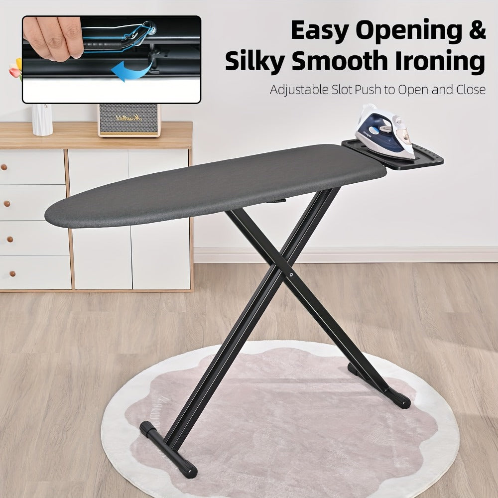 Full Size Ironing Board 43x13 In with Iron Rest, Adjustable Height & Thick Heat-Resistant Padded Cover, Sturdy Anti-Skid Metal Legs, Lightweight Freestanding Iron Board for Home La - product image 5