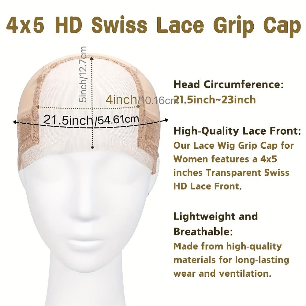 Transparent Lace Wig Cap 4x5 with Ear Cutouts Adjustable Non-Slip Soft Breathable for Women | 6 Colors Brown Blonde Black 613 | Daily Wear Secure Fit Wig Base - product image 7