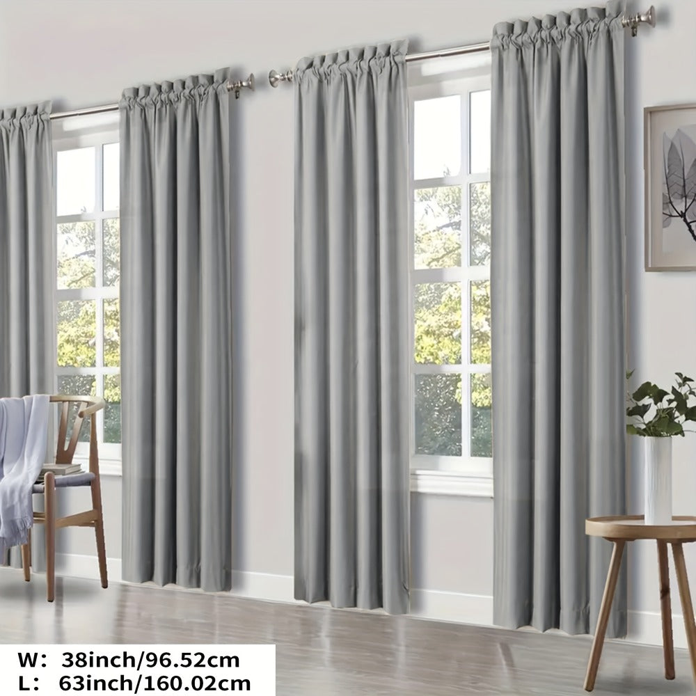 Blackout Curtains 4 Panels Thermal Insulated Room Darkening Drapes – Rod Pocket, Energy Saving, Solid Color for Bedroom & Living Room, 7 Colors & Multiple Sizes - product image 46