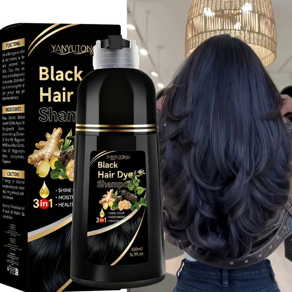 Ammonia-Free Herbal Hair Color Shampoo 3-in-1 Colors in 15 Minutes Lasts 30 Days - Semi Permanent Gray Coverage Moisturizing Cleansing Black Dark Brown Chestnut Brown Red for Women - product image 12