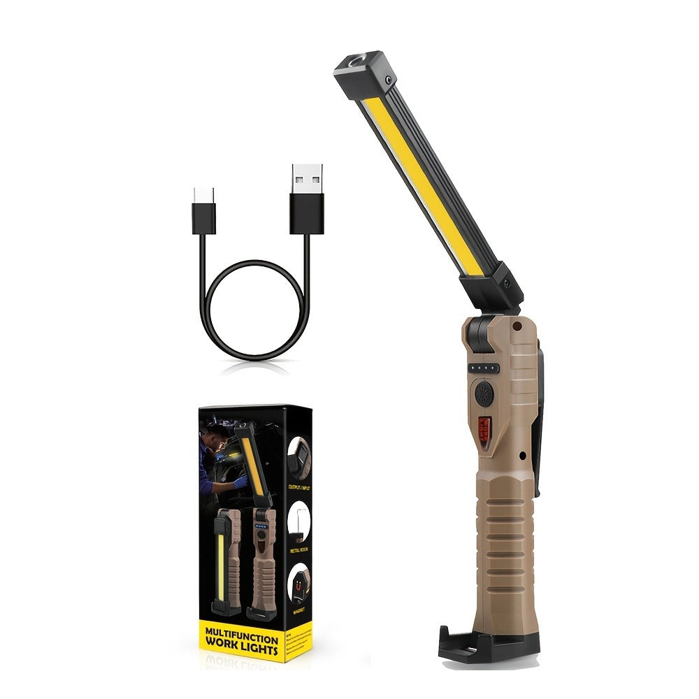 COB LED Work Light Magnetic Base Rechargeable USB 20000 Lumens 7 Modes 180° Rotation Portable Hanging Flashlight with Built-in Battery Power Bank Function for Workshop Garage Car R - product image 9