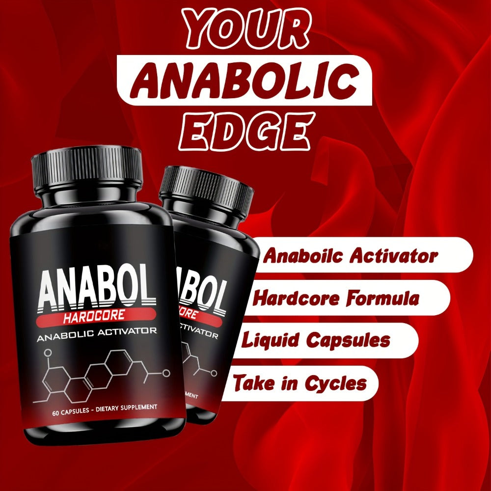 Anabol Hardcore Anabolic Activator for Men — Advanced Energy, Strength & Muscle Performance Formula with 6-Keto-Diosgenin & Hecogenin | Daily Wellness Support | 60 Capsules | 1-3 B - product image 11