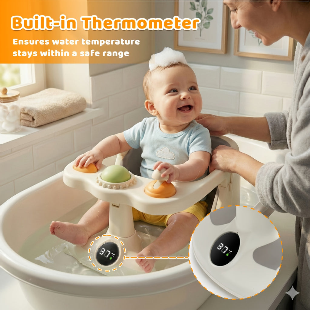 Toddler Bath Seat, Baby Bath Seat, Baby Shower Safety Products for Bathing and Showering for Children to Sit, Baby Bath Seat for Babies 6 Months & Up Non-Slip - product image 7