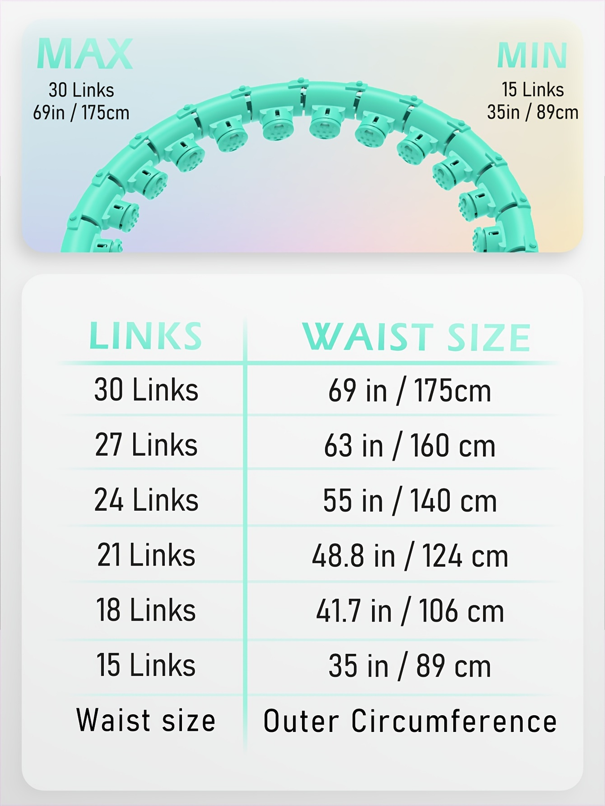 Weighted Hula Hoop Exercise Ring 69" | Smart Pilates Circle with 30 Detachable Knots, Plus Size Adjustable Fitness Hoop for Adults, Beginners & Core Workout