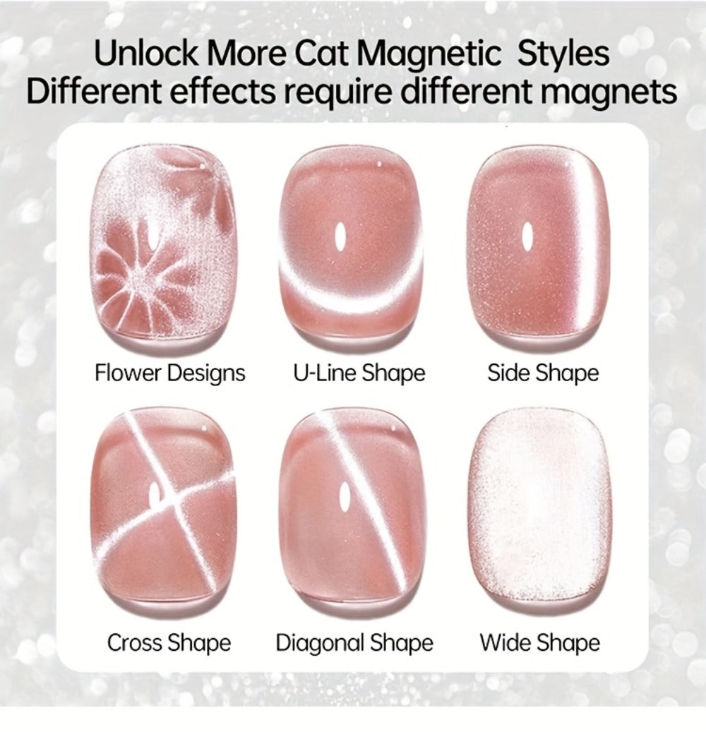 Cat Eye Gel Polish 15ml Plum Bordeaux Magnetic Soak Off UV LED – 3D Light-Shifting Effect Quick Dry Semi-Permanent Long-Lasting Fall Winter Dark Nail Colors for DIY & Salon Nail Ar - product image 17