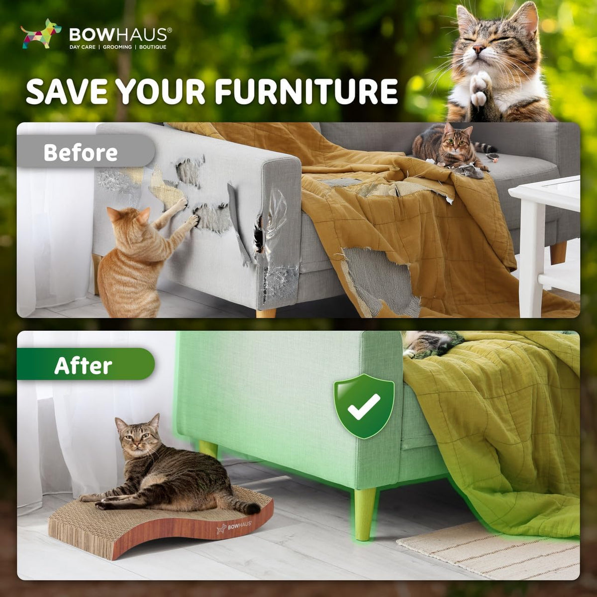 Cat Scratcher Lounger Reversible – Large Cardboard Cat Scratching Pad & Board for Indoor Cats, 5-Layer Durable Construction, Double-Sided Scratch Surface - product image 4