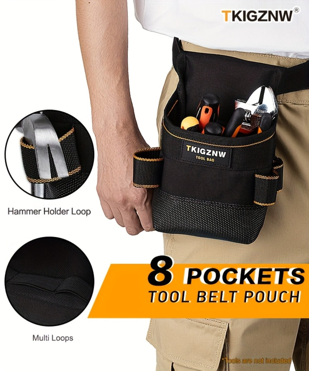 Tool Belt Pouch Heavy Duty Electrician | Adjustable Strap Multi-Compartment Organizer with Zipper | Professional Tool Bag for Plumbers Mechanics Electricians Equipment Storage - product image 8