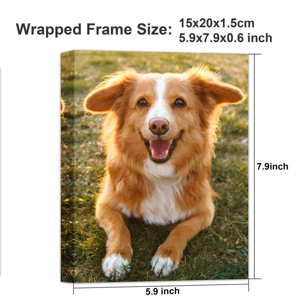 Custom Canvas Print Personalized Pet Family Photo Wall Art Ready to Hang | Framed & Unframed Canvas Options Multiple Sizes 6x8 to 24x16in | Custom Photo Canvas - product image 4