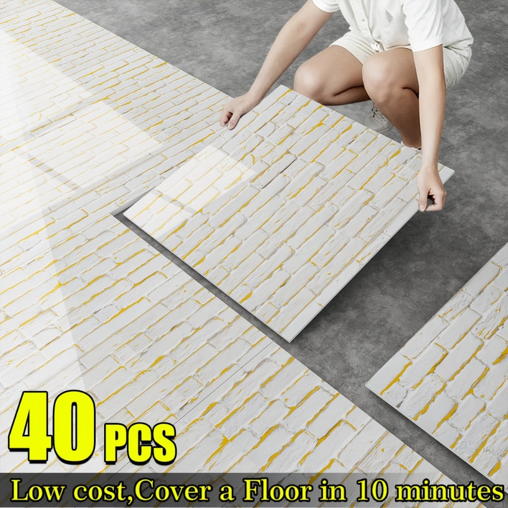 Marble Floor & Wall Decals 40-Pack Self-Adhesive Waterproof Removable Vinyl Sheets – Luxury Marble Pattern Tile Stickers for Bathroom, Kitchen & Living Room - product image 5