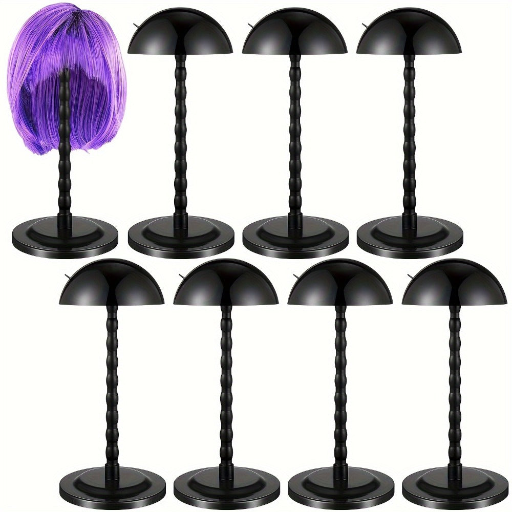 Wig Stand Set 8 Pack Portable Non-Slip Stable Wig Head Holder 13.8 Inch for Styling Storage Display Travel Salon Hat Stand White Rose Black - product image 3