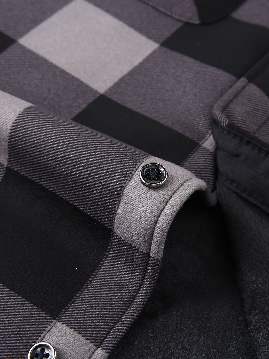 Men's Heavy-Duty Flannel Jacket - Thermal Insulated Hooded Coat with Front Pockets, Blue Black Plaid Work Jacket for Logging, Winter Outdoor Jobs, Construction - product image 25