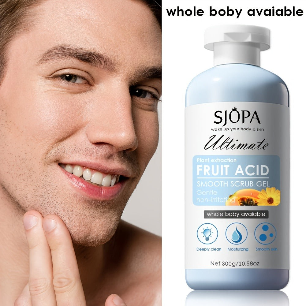 Body Scrub Exfoliating Gel Set 300g with Bath Cloth — Aloe Vera Papaya Chamomile Deep Cleansing Moisturizing Whole Body Scrub for Women Men All Skin Types, Brightening Spa Gift - product image 2