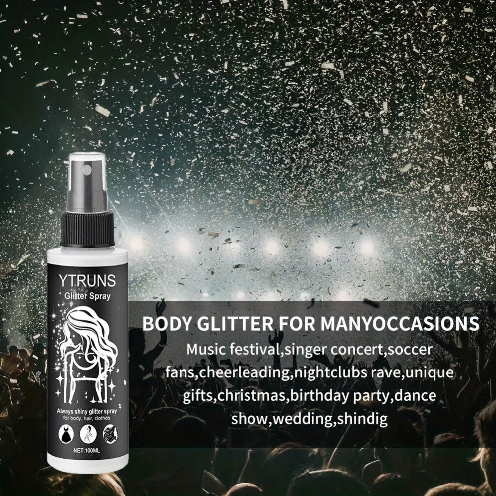 Body Shimmer Spray for Women – Star-Shaped Glitter Sparkle Mist 100ml Hydrating Formula for Body Hair & Clothes, Daily Wear Festival Rave Photoshoot Glow - product image 10