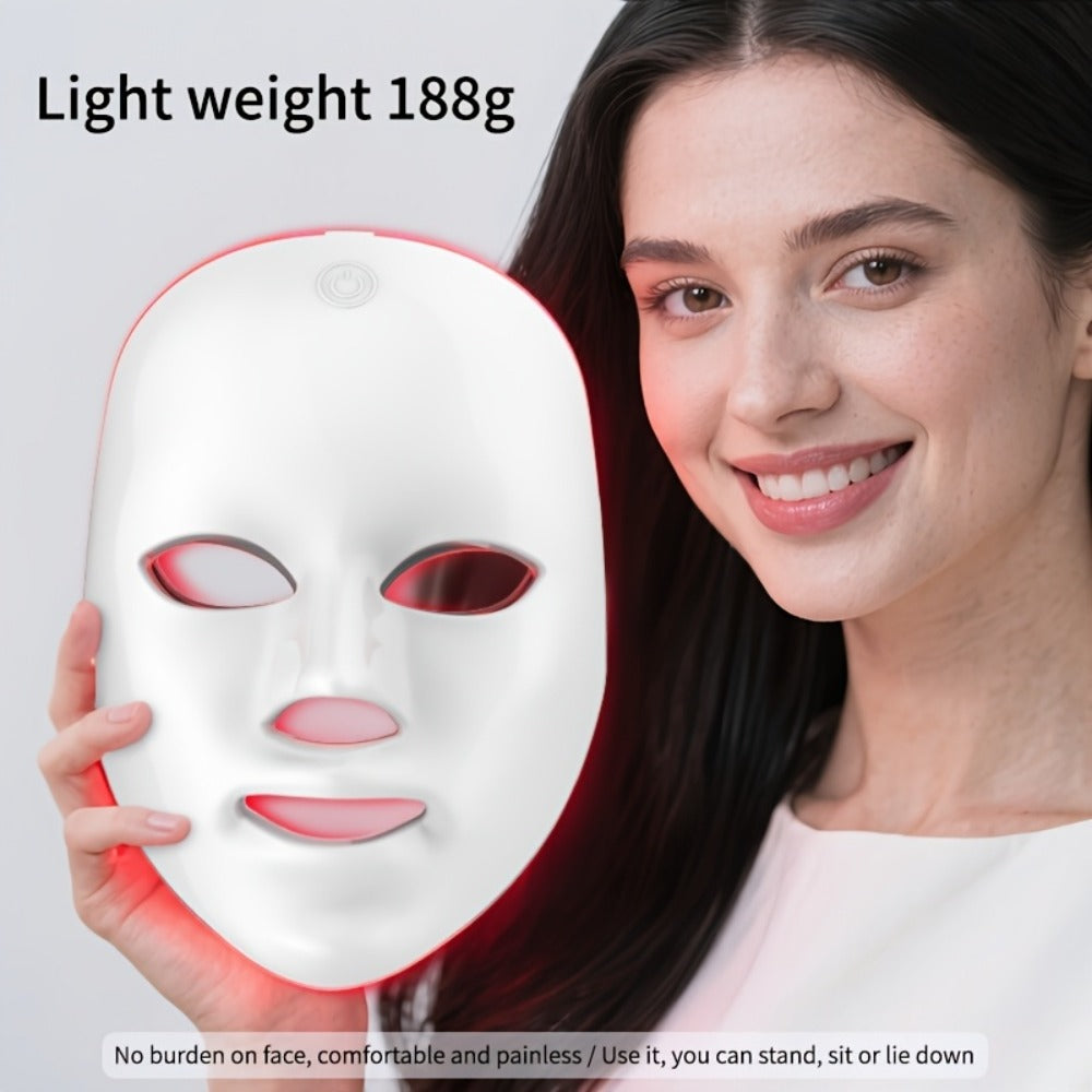 Portable 7-Color LED Facial Mask Device – USB Rechargeable Home Beauty Skincare Tool for Face Care, Anti-Aging & Acne, Perfect Gift for Girlfriend & Valentine's Day - product image 11