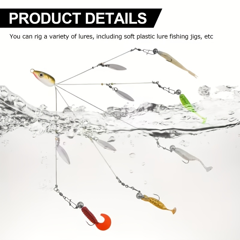 Alabama Umbrella Rig Fishing Lure Set 7 Pack | 5-Arm Multi-Head Bass Lure with Ultralight Tripod Frame, Beginner Friendly Swimbait Rig for Bass Walleye - product image 4