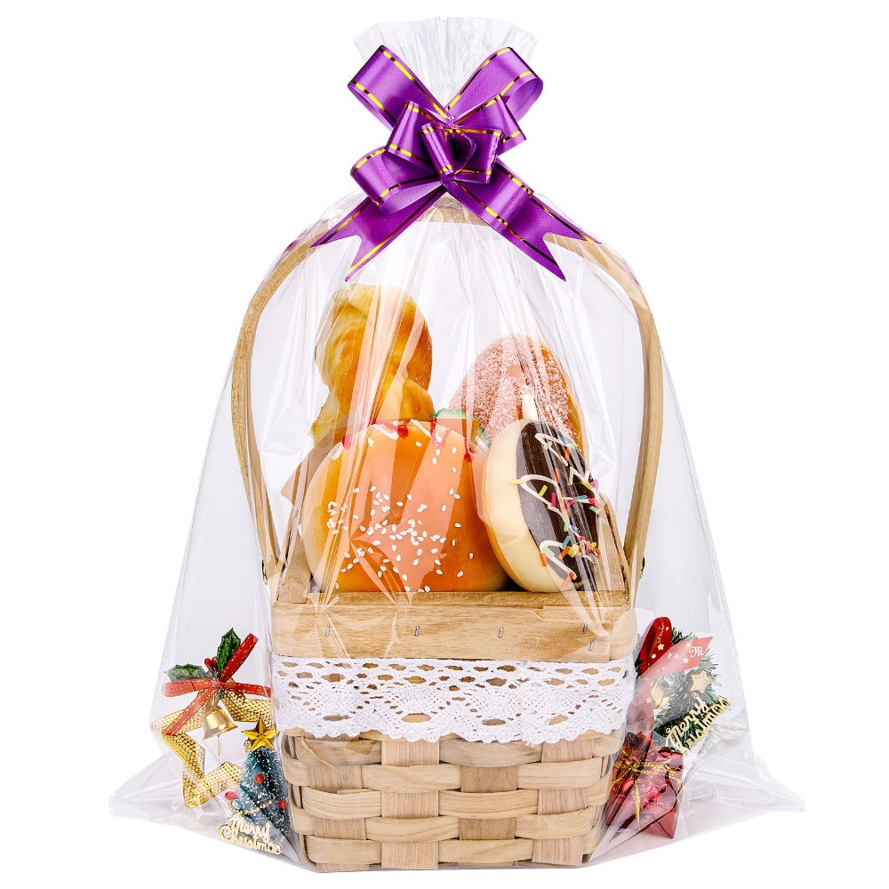 Cellophane Bags 50-Pack Large 18x30 Inch Transparent Gift Basket Wrap Bags – Clear Cellophane Wrapping for Christmas, Holidays & Gift Packaging - product image 10
