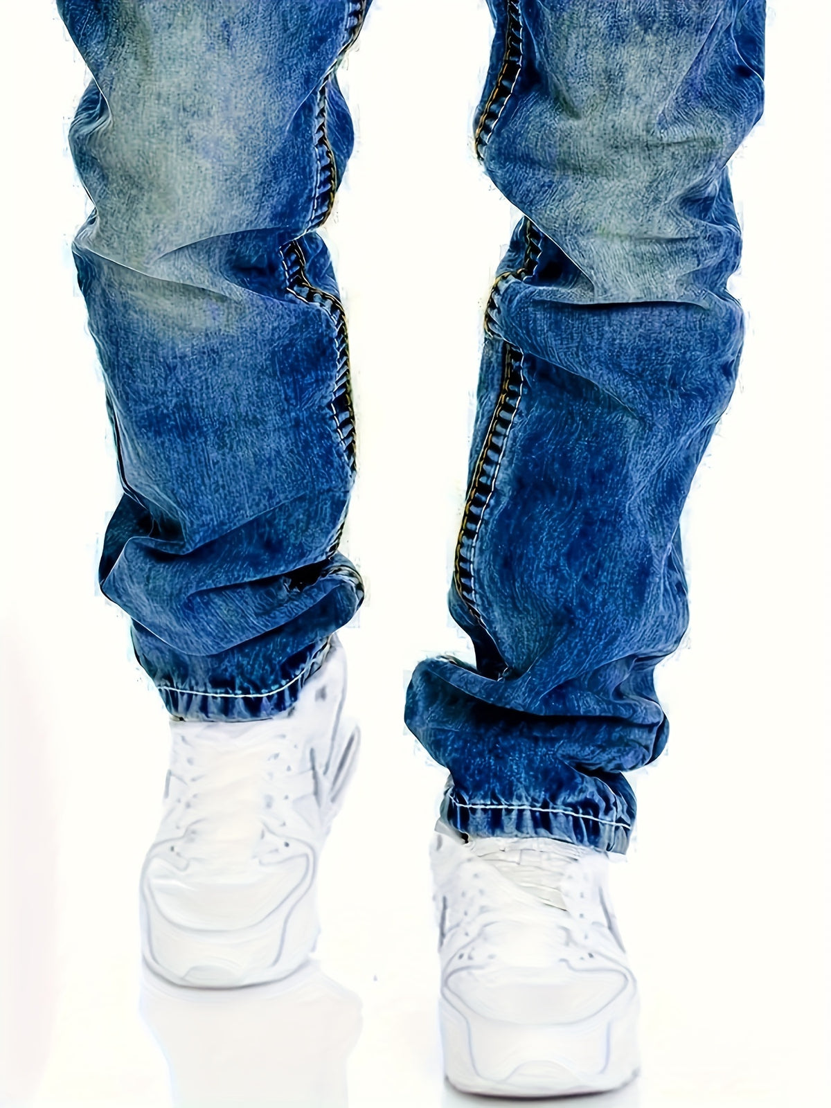 American Snowflake Washed Men's Jeans, Fashionable and Versatile Straight Pants, Elastic Jeans Suitable for All Seasons Pantalones Para Hombres Mens Clothes Men Jeans Y2k Clothesropa De Hombrejeans